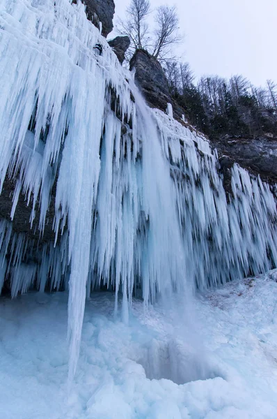 Frozen waterfall Pericnik — Stock Photo, Image