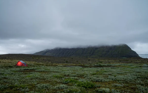 Paisaje verde escénico de Islandia —  Fotos de Stock