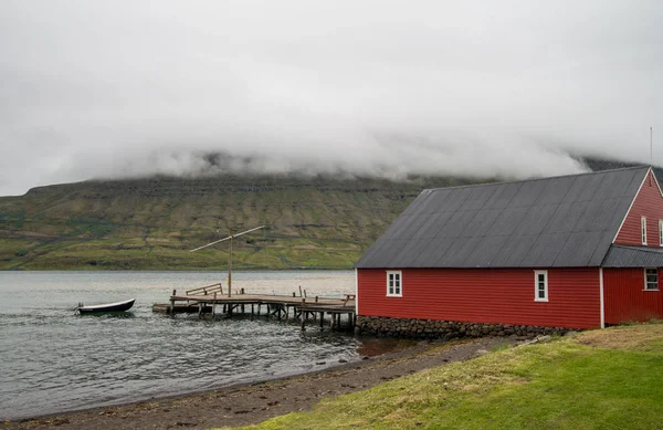 在冰岛传统木建筑 — 图库照片