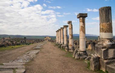 Fas'ta Volubilis şehir tarihi sitesi