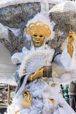 Geleneksel Venedik karnaval maskesi, maske Venedik, İtalya