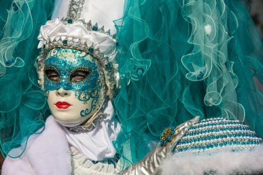 Geleneksel Venedik karnaval maskesi, maske Venedik, İtalya