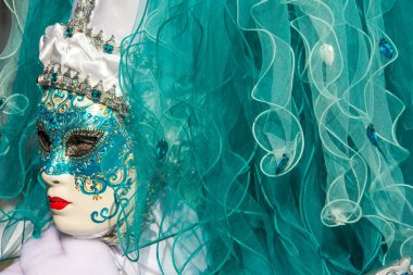 Geleneksel Venedik karnaval maskesi, maske Venedik, İtalya