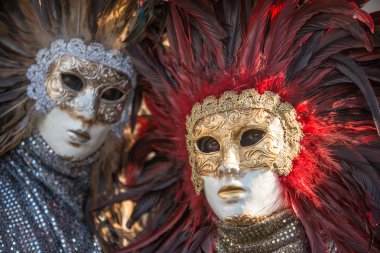 Geleneksel Venedik karnaval maskesi, maske Venedik, İtalya