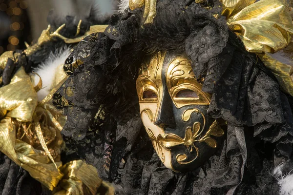 Maschera Tradizionale Veneziana Carnevale Maschera Venezia — Foto Stock