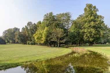 sığ sularda ve glade Villa Reale Park, Monza, İtalya