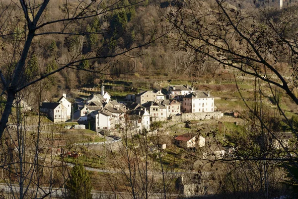 Roledo hegyi falu, Ossola, Olaszország Stock Kép