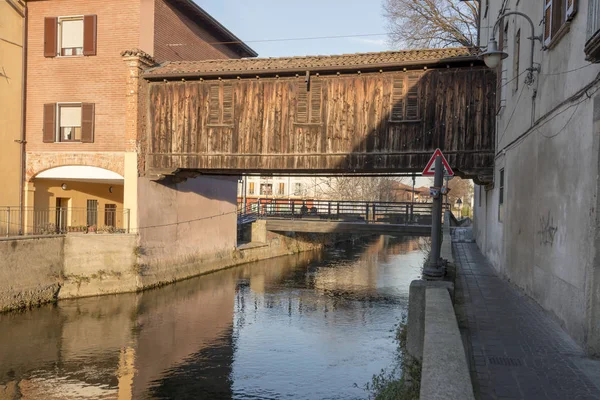 ahşap Köprü'naviglio Martesana, Gorgonzola, İtalya