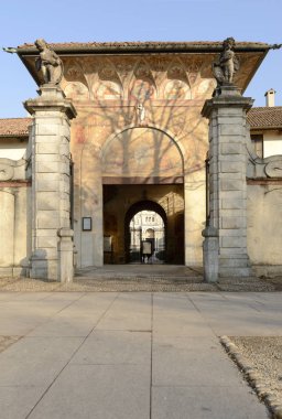 Certosa abbey, Pavia, İtalya Batı tarafındaki giriş