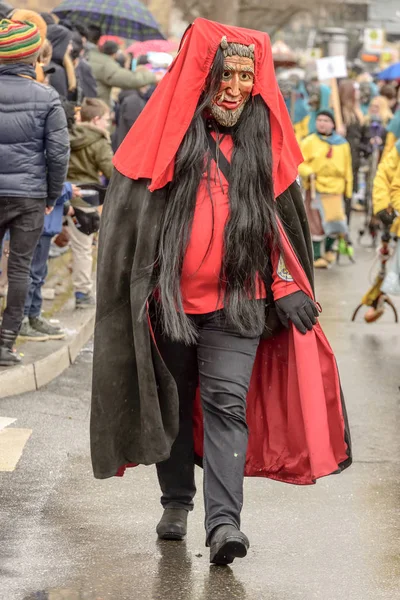 Kırmızı şeytan Sihirbazı karnaval geçit, Stuttgart — Stok fotoğraf