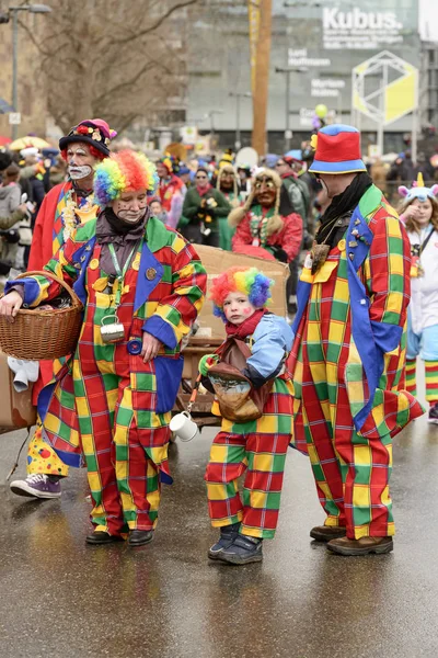 Palyaço aile karnaval geçit, Stuttgart — Stok fotoğraf