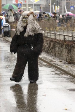 Karnaval geçit, Stuttgart, korkunç vahşi maskesi