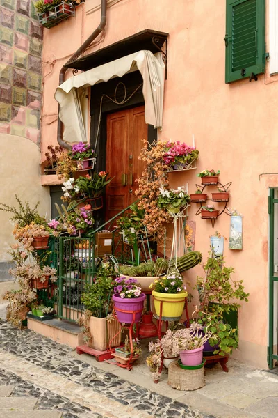 Entrada floreciente, Finalborgo, Italia — Foto de Stock