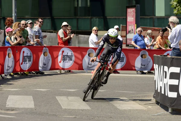 Konkurentem zespołu danych wymiaru w Giro 2017, Milan — Zdjęcie stockowe