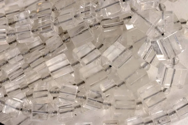 Heap of glass trinkets on sale at street market, Chiavari, Italy — Stock Photo, Image