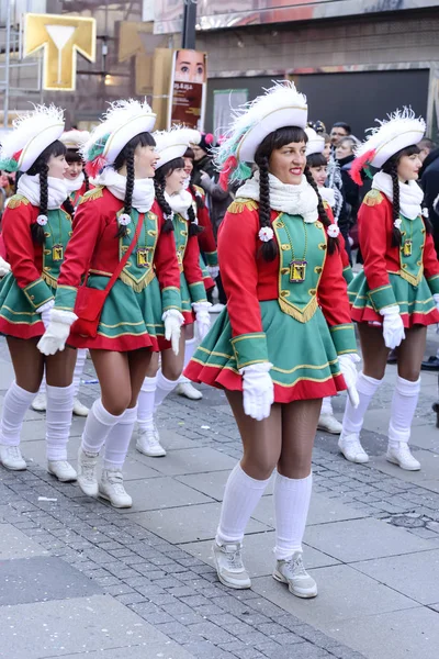 Group of majorettes at Carnival parade, Stuttgart — Stock Photo, Image