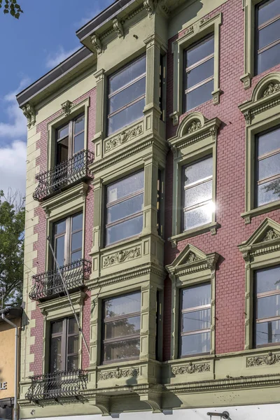 Picturesque decorated old facade, Bergen , Norway — Stock Photo, Image