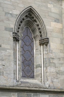 Nidaros katedrali dekore edilmiş pencere, Trondheim, Norveç