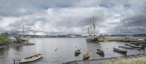 역사적 인 배와 배, 노르웨이, 오슬로 — 스톡 사진