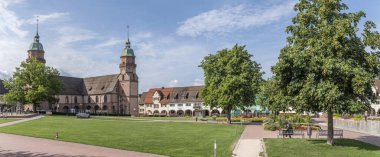 Marketplatz ve Stadtkirche, Freudenstadt, Kara Orman, Almanya