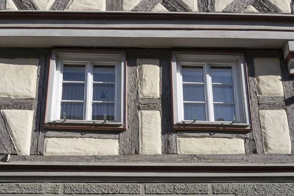 Window of picturesque wattle house, Horb am Neckar, Germany — Stock Photo, Image