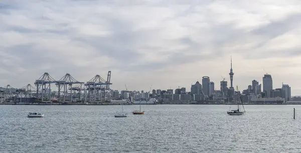 Auckland Nuova Zelanda Novembre 2019 Skyline Sul Lungomare Waitemata Visto — Foto Stock