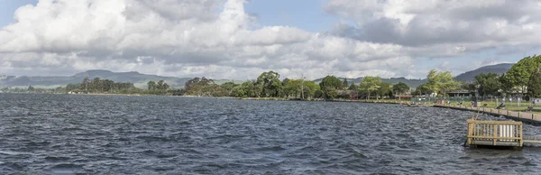 Rotorua Nueva Zelanda Noviembre 2019 Viento Sopla Fuerte Orilla Del — Foto de Stock