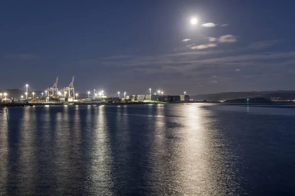 Wellington New Zealand November 2019 Cityscape Moon Light Northern Side — Stock Photo, Image