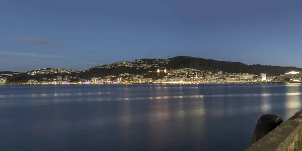 Wellington New Zealand November 2019 Night Cityscape Southern Side Lambton — ストック写真