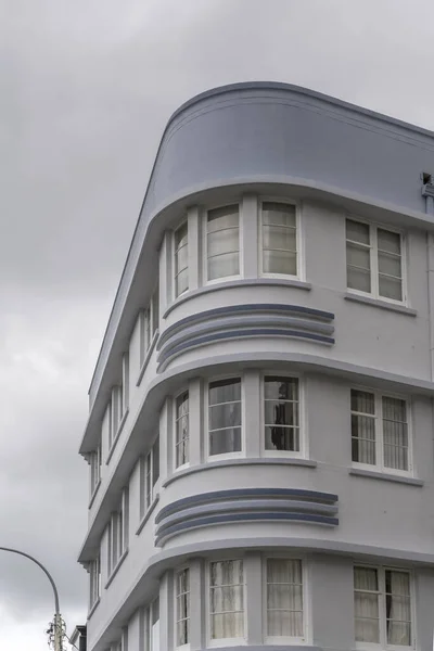 Borde Redondo Del Pintoresco Edificio Los Años Barrio Oriental Parade —  Fotos de Stock