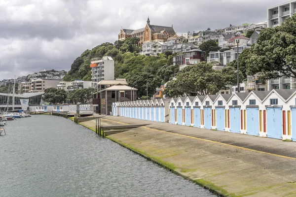 Wellington Nova Zelândia Novembro 2019 Paisagem Urbana Com Casas Barco — Fotografia de Stock