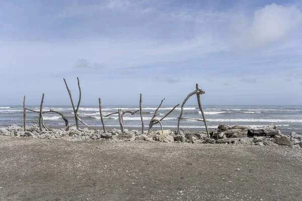 Hokitika Nowy Zealand Listopada 2019 Nazwa Małego Miasteczka Wykonanego Suszonych — Zdjęcie stockowe