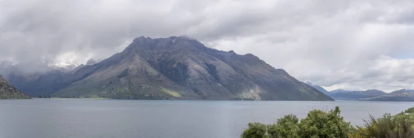 Paisaje Con Verdes Costas Occidentales Parte Sur Del Lago Wakatipu — Foto de Stock