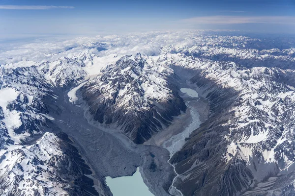 Aérea Planador Vales Tasman Murchinson Torno Escala Malte Brun Disparada — Fotografia de Stock