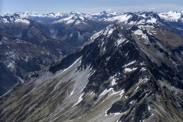 Aerial Glider Black Steep Ridges High Burn Valley Shot Bright — Stock Photo, Image