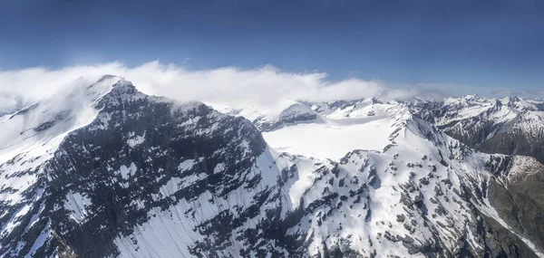 Luchtfoto Van Een Zweefvliegtuig Van Fastness Peak Volta Gletsjer Aspirerende — Stockfoto