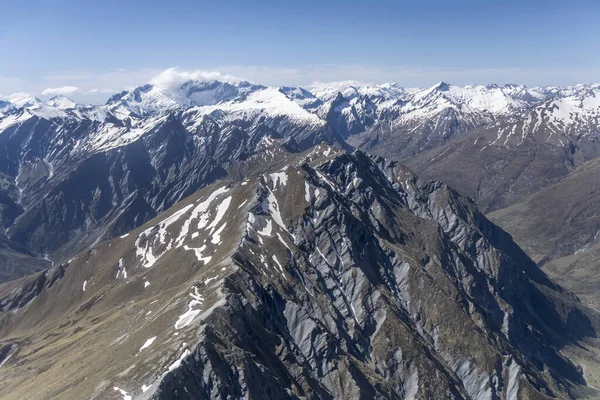 Antenne Vanuit Een Zweefvliegtuig Van Steile Donkere Hellingen Van Seton — Stockfoto