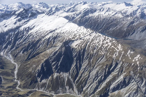 Aérea Planador Encostas Escuras Íngremes Vale Estéril Glencairn Creek Disparado — Fotografia de Stock