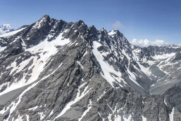 Anténa Kluzáku Temných Svahů Vrcholů Hory Jean Vrcholu Sealy Range — Stock fotografie