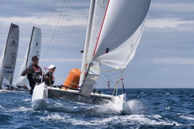 Punta Ala - 3 Haziran: takımları yelken formülü 18 Ulusal katamaran yarış, 3 Haziran 2016 yılında Punta Ala, İtalya