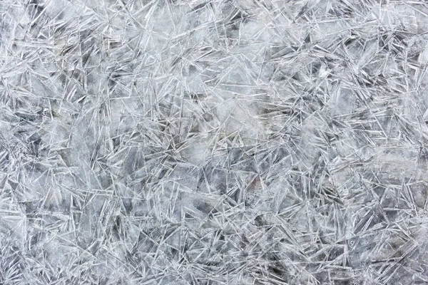 Textura de la superficie de hielo real del río en invierno —  Fotos de Stock