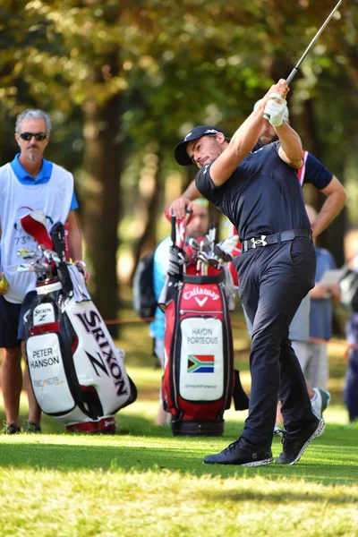 MONZA, ITALIA - 17 DE SEPTIEMBRE DE 2016: Jugador de golf sudafricano Haydn Porteous en el 73 Golf Italian Open 2016 . — Foto de Stock