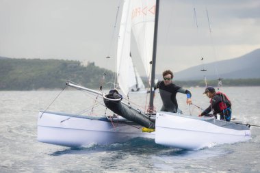Punta Ala - 3 Haziran: takımları yelken formülü 18 Ulusal katamaran yarış, 3 Haziran 2016 yılında Punta Ala, İtalya