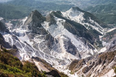 Carrara marble quarries, Tuscany, Italy clipart