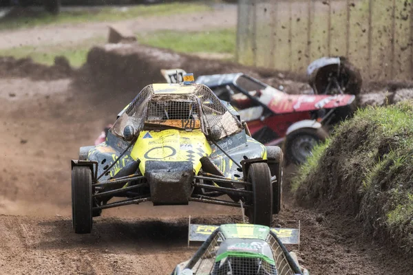 Maggiora, İtalya - 10 Eylül 2017: FIA Avrupa Autocross Şampiyonası ve İtalyan Şampiyonası balta