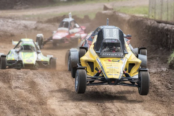 Maggiora, İtalya - 10 Eylül 2017: FIA Avrupa Autocross Şampiyonası ve İtalyan Şampiyonası balta