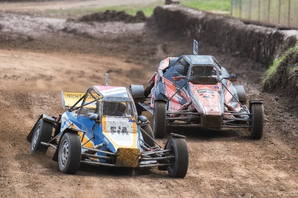 Maggiora, İtalya - 10 Eylül 2017: FIA Avrupa Autocross Şampiyonası ve İtalyan Şampiyonası balta