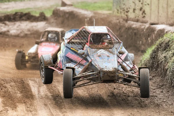 Maggiora, İtalya - 10 Eylül 2017: FIA Avrupa Autocross Şampiyonası ve İtalyan Şampiyonası balta