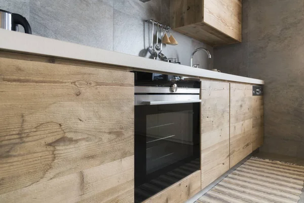 Modern wood kitchen — Stock Photo, Image