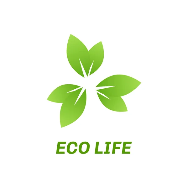 Logo eco verde astratto — Vettoriale Stock